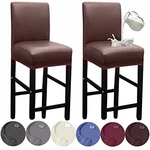 Hfcnmy Bar Stool Covers,pack Stretch Waterproof Pu 2 Coffee. Fixed Price $31.99.
