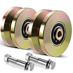 4" Heavy Duty Sliding Gate Rollers 2 Sets Groove Slide Solid. Fixed Price $69.75.