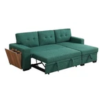 Pemberly Row Fabric Reversible Side Compartment Sleeper Sectional Sofa Bed-green. Fixed Price $595.09.