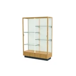 Heritage 48"W X 70"H 18"D Floor Case, Plaque Back, Hardwood Natural.... Fixed Price $2239.07.