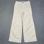 Gap Jeans Womens Size 2 Off White High Rise Wide Leg Crop Beach Preppy Feminine. Fixed Price $28.99.