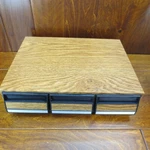Cassette Tape Storage Case 42 Holder Faux Wood Finish 3 Drawer Cabinet Vintage. Fixed Price $24.99.