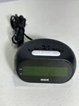 Rca Digital Alarm Clock With Snooze Green Led RCD20A College Student School. Fixed Price $10.00.
