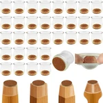 36 Pcs Chair Leg Protectors For Hardwood Floors, Round Silicone Felt Ch.... Fixed Price $23.79.