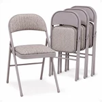 Meco Sudden Comfort Deluxe Fabric Padded Folding Chair Set, Chicory LACE(4 Pack). Fixed Price $209.99.