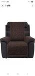 Recliner Cover Ameritex Waterproof/ Nonslip Chocolate Color Stay Place *new**. Fixed Price $12.00.