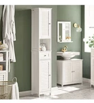 Haotian White Floor Standing Tall Bathroom Storage Cabinet. Fixed Price $79.29.