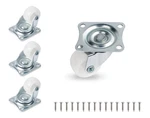 1" Low Profile Wheels Set 4, Noise Casters For Furniture White. Fixed Price $11.12.