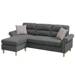 Poundex Furniture Fabric Reversible Sectional Sofa Set In Slate Gray Color. Fixed Price $619.79.