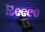 Night Light Up Table Lamp Name Shape Led Personalized Custom Any And Remote. Fixed Price $34.99.