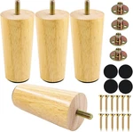4" Solid Wood Furniture Leg Set With Threaded Bolt For Sofa Couch & Cabinet. Fixed Price $21.37.