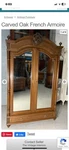 Antique/vintage Solid Wood Armoire With Mirrored Doors Elegant Carved Design. Fixed Price $475.00.