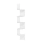 Furinno Rossi 5-TIER Wall Mount Floating Radial Corner Shelf, White. Fixed Price $47.19.