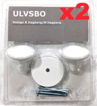 X Pk (4 Total) Ikea Ulvsbo Cabinet / Drawer Pull White 202.222.60 New Sealed. Fixed Price $20.95.