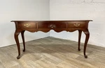 Thomasville Furniture Queen Anne Style Mahogany Console Sofa Table. Fixed Price $899.00.