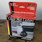 New Replacement Chair Mat Casters Set Of 5 For Hardwood Linoleum Tile & More. Fixed Price $14.99.