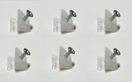 6X Ikea Drawer Back Fitting With Screw Supports Clear Part # 110678. Fixed Price $10.98.