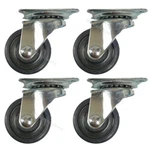 4 Pack 3 Inch Swivel Caster Rubber Wheels Top Plate Bearing Heavy Duty. Fixed Price $18.95.