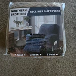 Recliner Cover, Stretch Covers That Stay Place, 1 Seat Khaki. Fixed Price $20.00.