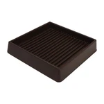 2 Pack 3" Brown Square Rubber Furniture Cups Protect Hardwood & Laminate Floors. Fixed Price $6.30.