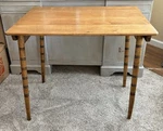 Antique 19TH Century Wood Folding Sewing Table. Fixed Price $225.00.