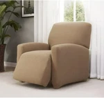 Madison Check-lgrecl-bg Stretch Checkerboard Large Recliner Slipcover, Beige. Fixed Price $93.20.