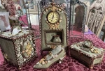 Gorgeous Green Elegant Dresser Set/victorian Reproduction/new/clock Works/boxed!. Fixed Price $299.00.