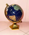 Vintage Desk Top Paperweight Globe Brass Stand Longitude Latitude Continents. Fixed Price $45.00.