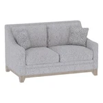 Pemberly Row 59" Loveseat With Weathered Wood Base & Pocketed Coils In Gray. Fixed Price $1064.99.