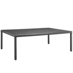 Modway Sojourn 90" Aluminum And Rattan Patio Dining Table Chocolate. Fixed Price $490.57.