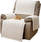Washable Recliner Chair Covers Set For Large Sofas - 4 Piece White Slipcover. Fixed Price $82.99.