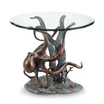 Spi Aluminum Octopus And Seagrass End Table. Fixed Price $990.00.