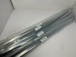 Lot Of (9) Hafele Chrome-plated Oval Wardrobe Rail With Supports 35-3/4. Fixed Price $84.99.