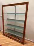 Vintage Frosted Glass Wood Metal Shelving Unit Bookcase Italy Modern $ 6000. Fixed Price $870.00.