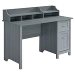 Techni Mobili Classic Engineered Wood Office Computer Desk With Hutch Gray. Fixed Price $267.60.