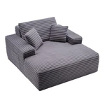 Vevor Chaise Lounge Chair 48 Oversized Boneless Indoor Grey. Fixed Price $307.99.