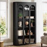 70.87-INCH Farmhouse Arched Bookcase 5-TIER Modern Bookshelf Shelving Unit-black. Fixed Price $179.99.