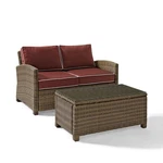 Bradenton 2PC Outdoor Loveseat Patio Furniture Set, & Coffee Table. Fixed Price $880.06.
