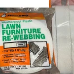 Frost King Lawn Chair Furniture Webbing 2.25 Wide X 72 Long White Gray 1 Ct. Fixed Price $11.95.