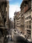 1910 View Down Wall Street Trinity Church 14 X 11" Photo Print. Fixed Price $19.95.