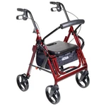 Drive Duet Transport Chair Rollator Walker 300 Lbs. Aluminum Burgundy 795BU. Fixed Price $169.37.
