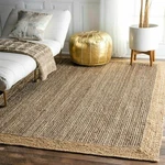 Jute Rug Natural Carpet Mat Rectangle Farmhouse Runner Rustic Look Braided. Fixed Price $175.70.