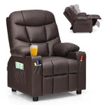 Pu Leather Soft Kids Recliner Children Velvet Fabric Leisure Chair W/ Cup Holder. Fixed Price $155.99.
