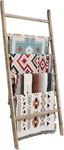 6.4FT Wooden Blanket Ladder Extra Wide Rustic Farmhouse Quilt & Towel Rack. Fixed Price $127.99.