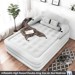 Inflatable High Raised Double King Size Air Bed Mattress With Pump & Pillow Kit. Fixed Price $125.90.