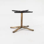 1980S Nicos Zographos Solid Bronze Oval / Rectangular Alpha Dining Table Base. Fixed Price $3000.00.
