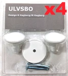4 X Pk (8 Total) Ikea Ulvsbo Cabinet / Drawer Pull White 202.222.60 New Sealed. Fixed Price $28.89.