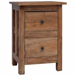 Vidaxl Nightstand With Drawers, Solid Reclaimed Wood, 15.7''X11.8''X20.1''. Fixed Price $154.99.