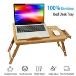 Portable Folding Desk Bamboo Laptop Notebook Sofa Bed Adjustable Stand. Fixed Price $31.99.