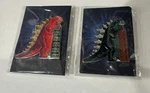 Mondo Tom Whalen Sdcc 2022 Red & Green Godzilla Tower Enamel Pin Set. Fixed Price $74.99.